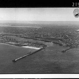 Aerial view of Fremantle Harbour