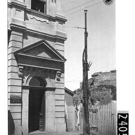 Entrance to first floor offices over the carbarn