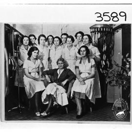 Aileen Armstrong and hairdressing apprentices
