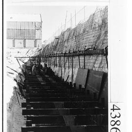 Construction of wall of Myer