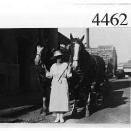 Adelaide Callaghan with Bess and Peggy