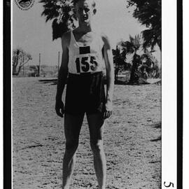 Jim McGowan competing in athletics at Leederville Oval