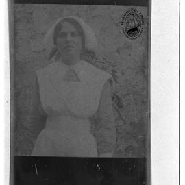 A nurse, possibly Florrie Jennings, at the Number 8 Australian General Hospital in South Terrace.