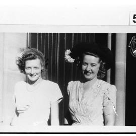 Joy Piggott and Mary Hogan outside St Patrick's Church