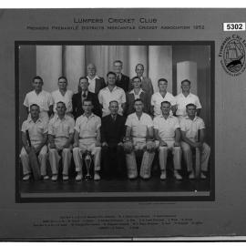 Lumpers' Cricket Club, Premiers Fremantle Districts Mercantile Cricket Association, 1952
