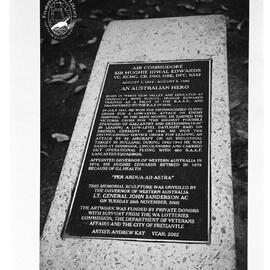 Plaque at Hughie Edwards Statue