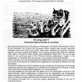 Fremantle History Society Newsletter 1994 Spring