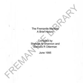 The Fremantle Markets - a brief history