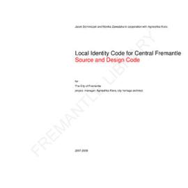 Local identity code for central Fremantle : source and design code