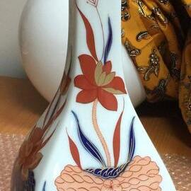 Japanese White Ceramic Vase