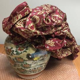 Japanese bowl and silk - Sister City Gift