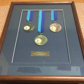 Masters Games medals 2001 - Framed