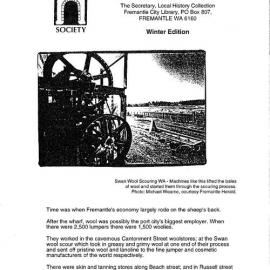 Fremantle History Society Newsletter 1996 Winter