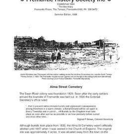 Fremantle History Society Newsletter 1996 Summer