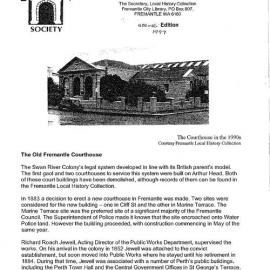 Fremantle History Society Newsletter 1997 Spring