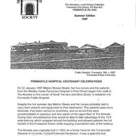 Fremantle History Society Newsletter 1997 Summer