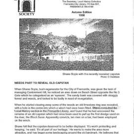 Fremantle History Society Newsletter 1998 Autumn