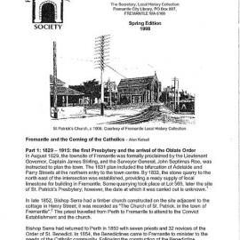 Fremantle History Society Newsletter 1998 Spring