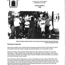 Fremantle History Society Newsletter 1999 Autumn
