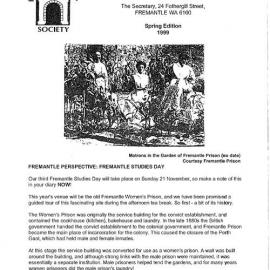 Fremantle History Society Newsletter 1999 Spring