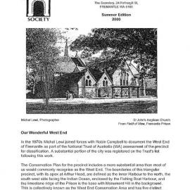 Fremantle History Society Newsletter 2000 Summer