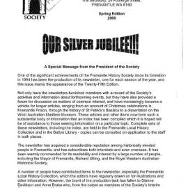 Fremantle History Society Newsletter 2000 Spring