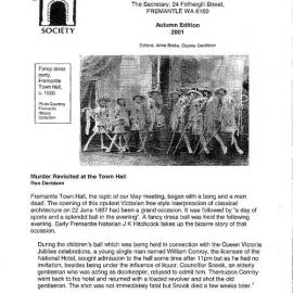 Fremantle History Society Newsletter 2001 Autumn