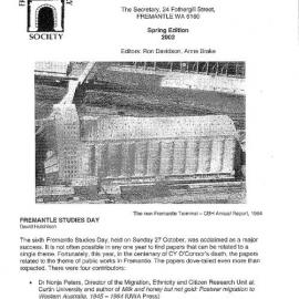 Fremantle History Society Newsletter 2002 Spring