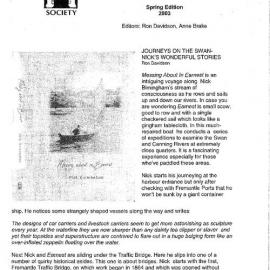 Fremantle History Society Newsletter 2003 Spring