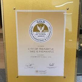 Framed Item - WA Tourism Awards - This is Fremantle 2022