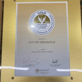 Framed Item - WA Tourism Awards 2023 - Gold Award