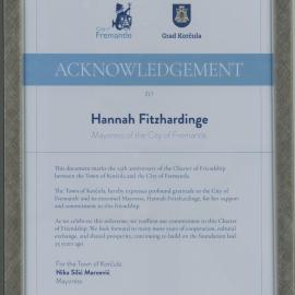 Friendship City - Korcula - Croatia Tour 2024 - Framed Certificate