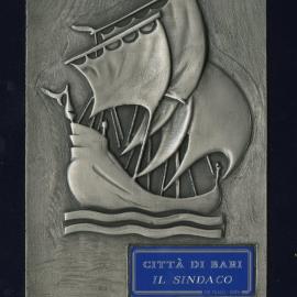 Sister City - Silver Plaque - "Citta Di Bari Il Sindaco"