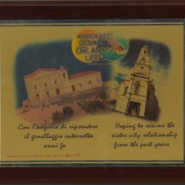 Sister City - Capo D'Orlando - Plaque