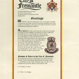 HMAS Fremantle - Freedom of Entry