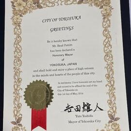 Japanese Sister City - Yokosuka Certificate