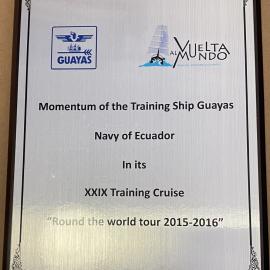 Tall Ships Plaque - Training Ship Guayas