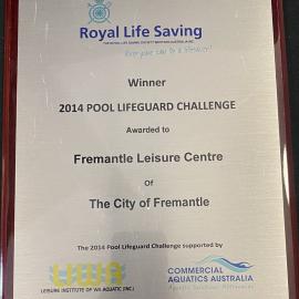 Royal Lifesaving Plaque - Fremantle Leisure Centre