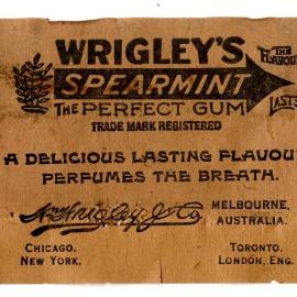 item 16 - Wrigley's spearmint gum wrapper