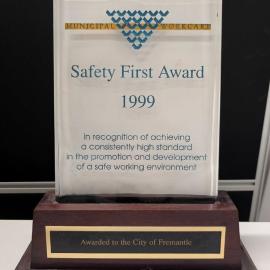 Trophy - Municipal Workcare Safety First Award 1999