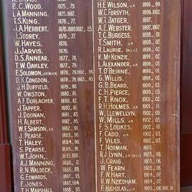 Honour Board - Fremantle Council - Original Councillors - 1875-1920