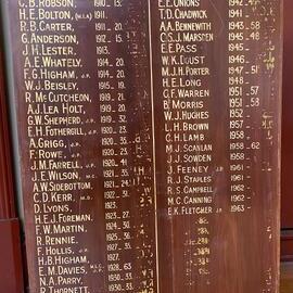 Honour Board - Fremantle Council - Original Councillors 1908-1963