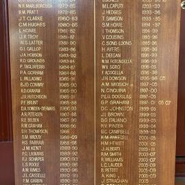 Honour Board - Fremantle Councillors 1978 - 2015