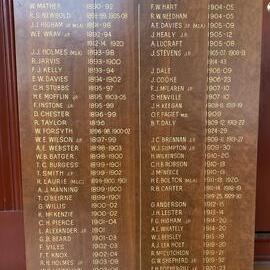 Honour Board - Fremantle Councillors - 1890-1941