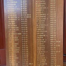 Honour Board - Fremantle Councillors 1925-1990s