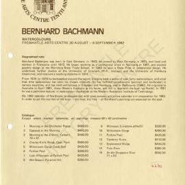 Bernard Bachmann watercolours 
