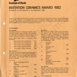 Ceramics Award 1982