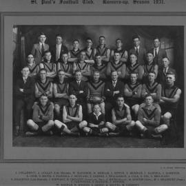 St Paul's Football Club, Runners-up : season 1931