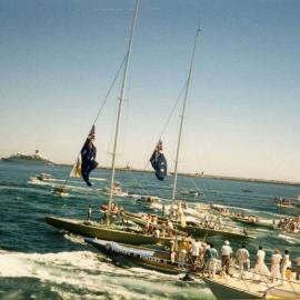 Kookaburra Yachts surrounded by spectator craft
