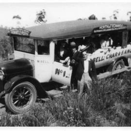 Charabanc bus service which ran between Perth and Fremantle.